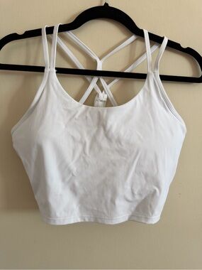 HALARA White Strappy Cropped Tank